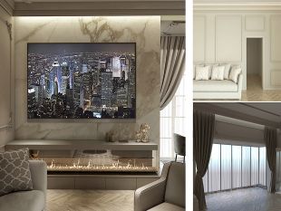 Дизайн просторной гостиной в 26 Жемчужине.