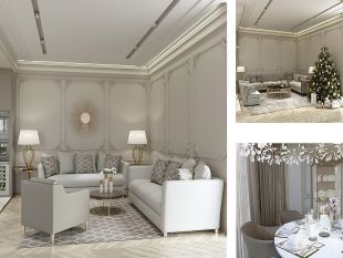 Идеи для оформления гостиной в новострое.