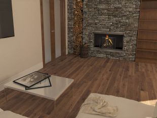 гостиная с камином фото