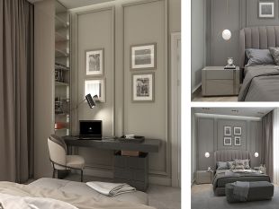 спальня рабочая зона фото