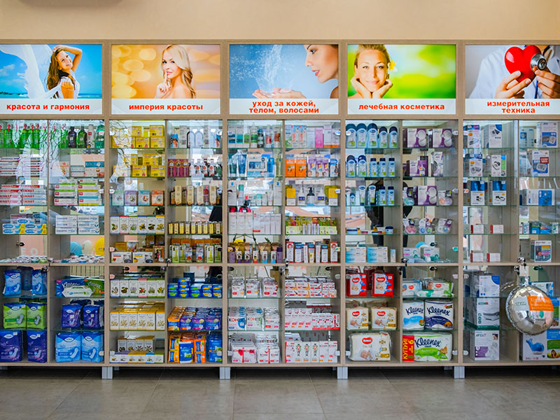 торговое оборудование в аптек на заказ
